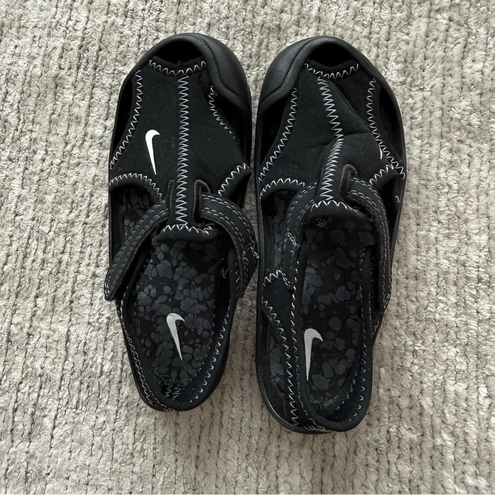 Nike Kids Black Water Shoes Sport‎ Sandals Adjustable Straps Size C8